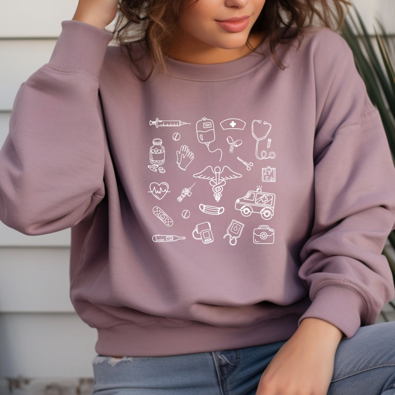 Sweatshirt - Medical Doodles